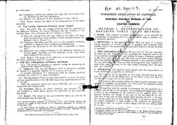 AS 1441.4: 01/01/1973 Methods of test for coated fabrics, Method 4: Determination of breaking force (Grab method)