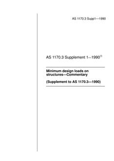 AS 1170.3 SUPP 1: 01/01/1990 Minimum design loads on structures (known as the SAA Loading Code), Part 3: Snow loads – Commentary (Supplement to AS 1170.3-1990)