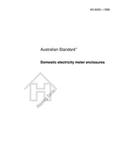AS 6002: 01/01/1999 Domestic electric meter enclosures