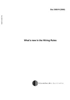 AS DOC 3000 N: 01/01/2000 Whats new in the Wiring Rules 2000