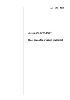 AS 1548: 01/01/1995 Steel plates for pressure equipment