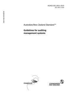 AS/NZS ISO 19011: 08/22/2019 Guidelines for auditing management systems