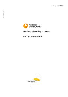 AS 1172.4: 12/20/2019 Sanitary plumbing products, Part 4: Washbasins