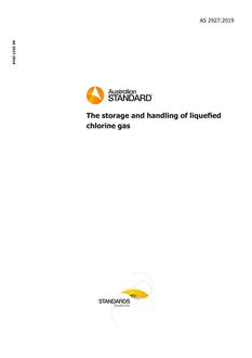 AS 2927: 12/20/2019 The storage and handling of liquefied chlorine gas