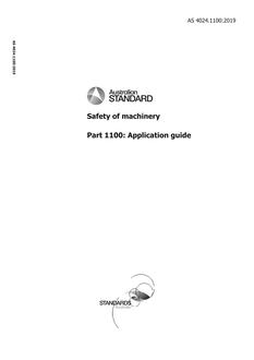 AS/NZS 4024.1 Series: 08/21/2019 Safety of machinery AS/NZS 4024.1 Series: 08/21/2019 Safety of machinery