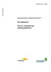 AS/NZS 5263.1.1: 01/24/2020 Gas appliances, Part 1.1: Domestic gas cooking appliances