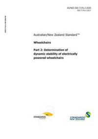 AS/NZS ISO 7176.2: 01/24/2020 Wheelchairs, Part 2: Determination of dynamic stability of electrically powered wheelchairs