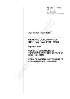 AS 2124+2125+2127: 07/13/1986 General conditions of contract