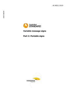 AS 4852.2: 12/13/2019 Variable message signs, Part 2: Portable signs