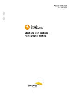 AS ISO 4993: 03/06/2020 Steel and iron castings – Radiographic testing
