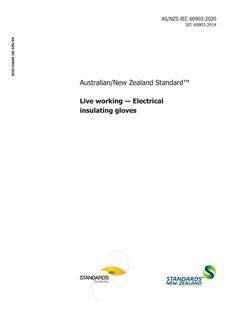 AS/NZS IEC 60903: 03/20/2020 Live working – Electrical insulating gloves