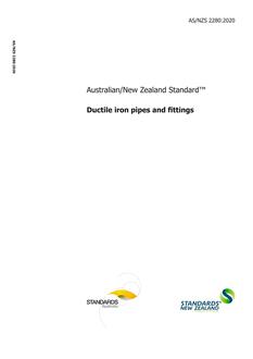 AS/NZS 2280: 03/27/2020 Ductile iron pipes and fittings