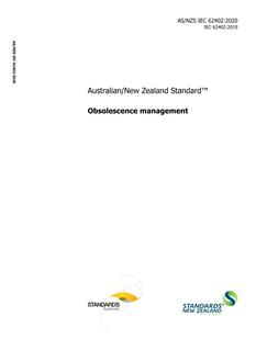 AS/NZS IEC 62402: 04/03/2020 Obsolescence management