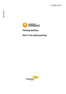 AS 2890.5: 04/09/2020 Parking facilities, Part 5: On-street parking