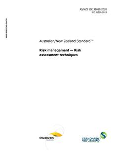 AS/NZS IEC 31010: 04/09/2020 Risk management – Risk assessment techniques