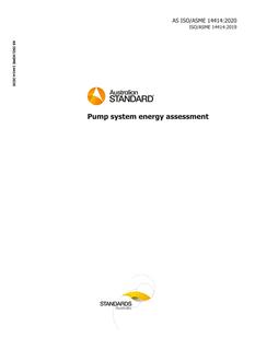 AS ISO/ME 14414: 04/09/2020 Pump system energy assessment