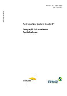 AS/NZS ISO 19107: 04/17/2020 Geographic information – Spatial schema