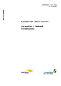 AS/NZS IEC 61111: 04/17/2020 Live working – Electrical insulating mats