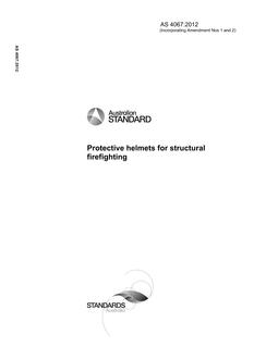 AS 4067: 04/30/2012 Protective helmets for structural firefighting
