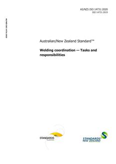 AS/NZS ISO 14731: 05/15/2020 Welding coordination – Tasks and responsibilities