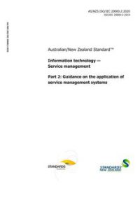 AS/NZS ISO/IEC 20000.2: 05/15/2020 Information technology – Service management, Part 2: Guidance on the application of service management systems
