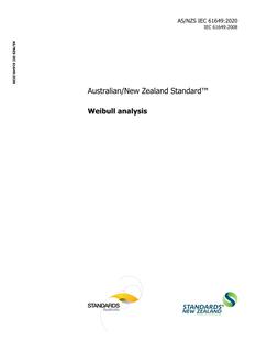 AS/NZS IEC 61649: 05/22/2020 Weibull analysis AS/NZS IEC 61649: 05/22/2020 Weibull analysis