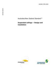 AS/NZS 2785: 05/29/2020 Suspended ceilings – Design and installation
