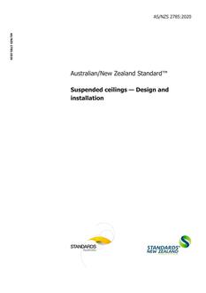 AS/NZS 2785: 05/29/2020 Suspended ceilings – Design and installation