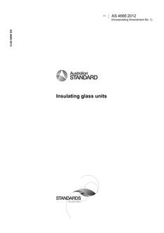 AS 4666: 06/21/2012 Insulating glass units