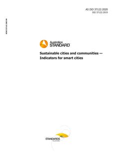 AS ISO 37122: 06/26/2020 Sustainable cities and communities – Indicators for smart cities
