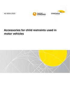 AS 8005: 10/30/2020 Accessories for child restraints used in motor vehicles