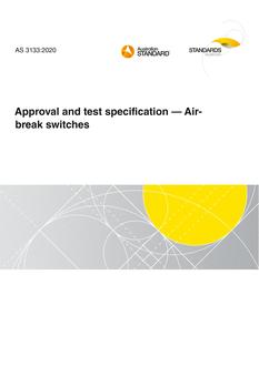 AS 3133: 11/27/2020 Approval and test specification – Air-break switches