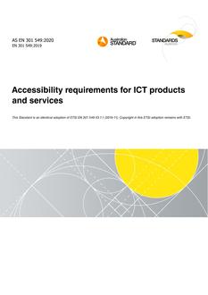 AS EN 301 549: 12/11/2020 Accessibility requirements for ICT products and services