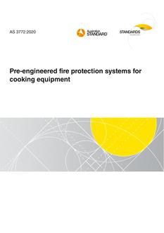 AS 3772: 12/18/2020 Pre-engineered fire protection systems for cooking equipment