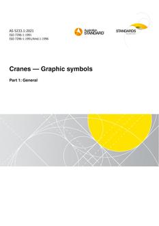 AS 5233.1: 01/29/2021 Cranes – Graphic symbols, Part 1: General