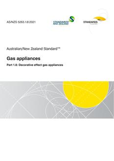 AS/NZS 5263.1.8: 02/05/2021 Gas appliances, Part 1.8: Decorative effect gas appliances