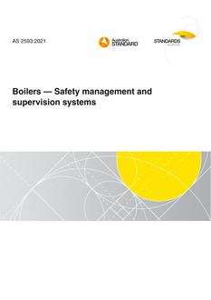 AS 2593: 03/19/2021 Boilers – Safety management and supervision systems
