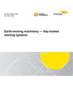 AS ISO 10264: 04/01/2021 Earth-moving machinery – Key-locked starting systems