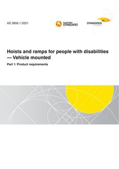 AS 3856.1: 04/30/2021 Hoists and ramps for people with disabilities – Vehicle mounted, Part 1: Product requirements