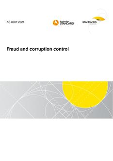 AS 8001: 06/11/2021 Fraud and corruption control