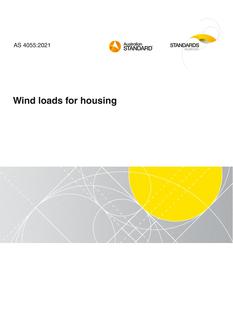 AS 4055: 06/25/2021 Wind loads for housing