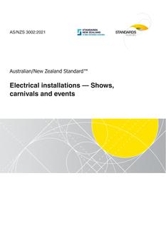 AS/NZS 3002: 06/25/2021 Electrical installations – Shows, carnivals and events