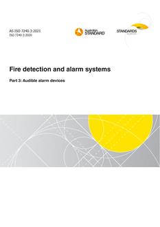 AS ISO 7240.3: 07/02/2021 Fire detection and alarm systems, Part 3: Audible alarm devices