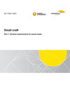 AS 1799.1: 08/20/2021 Small craft, Part 1: General requirements for power boats