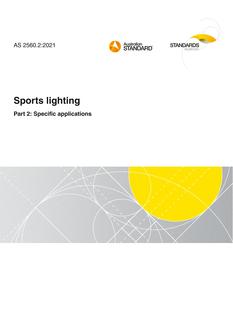 AS 2560.2: 08/27/2021 Sports lighting, Part 2: Specific applications