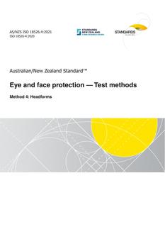 AS/NZS ISO 18526.4: 08/27/2021 Eye and face protection – Test methods, Method 4: Headforms