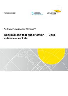 AS/NZS 3120: 10/01/2021 Approval and test specification – Cord extension sockets