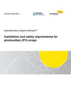 AS/NZS 5033: 11/19/2021 Installation and safety requirements for photovoltaic (PV) arrays