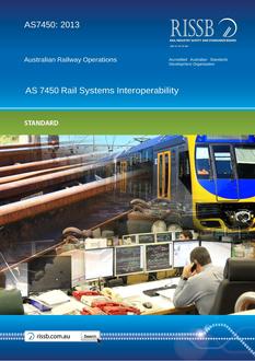 AS 7450: 06/28/2013 Rail Systems Interoperability