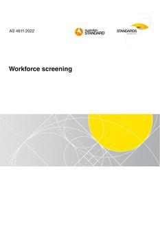 AS 4811: 03/04/2022 Workforce screening AS 4811: 03/04/2022 Workforce screening